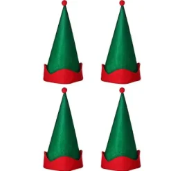 DAO 4 st Jul Tomte Hattar Julhelg Party Kostym Festival Huvudbonader [DB]> Huvudbonader
