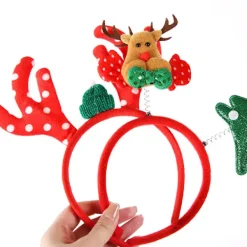 12 st juldiadem, juldiadem för kvinnor, barn och män, jultema hårband, stilar med snö> Tillbehör