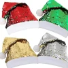 4 st jultomteluvor 2 designer dubbelsidig vändbar paljett tomte> Huvudbonader