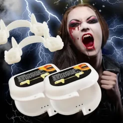 2 st Julvampyrtänder, Infällbara Vampyrtänder, Cosplay> Tillbehör