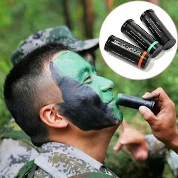 NeunWolken 3 st kamouflage ansiktsfärg pinnar kit armé militär CS ansiktscamo skog jakttillbehör> Smink