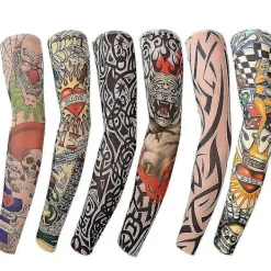 6 st Konst Arm Fake Tatuering Ärmar Skydd För Unisex Fest Cool Man Kvinna Mode Tatueringar & Kroppskonst Temporär Vattentät cy> Smink