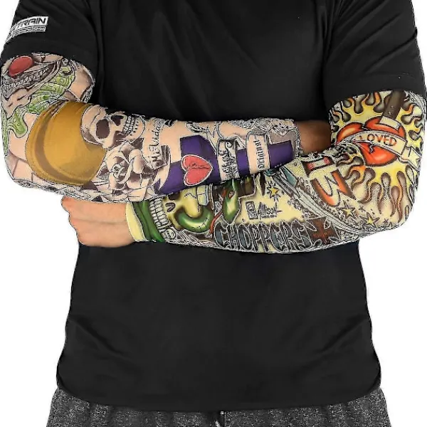 6 st Konst Arm Fake Tatuering Ärmar Skydd För Unisex Fest Cool Man Kvinna Mode Tatueringar & Kroppskonst Temporär Vattentät cy> Smink