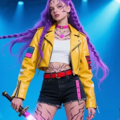 8 st kroppsdekaler i olika storlekar KPop Demon Hunters tecknad anime tatueringar> Smink
