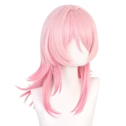 1 st Lång Rak Rosa Peruk för Honkai Star Rail 7 Mars Cosplay> Peruker
