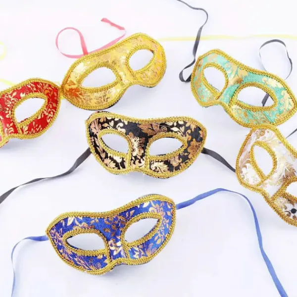 14 st Maskeradmasker, Halvmask Mardi Gras Maskeradmask Venetianska Masker Set för Halloween, Julfest> Masker