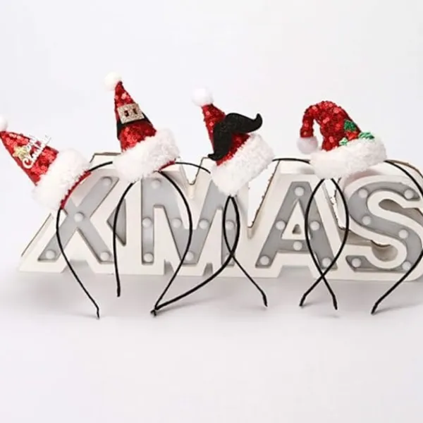 8 st Mini Julhatt Hårklämma Julhatt Hårband Glitter Tomtehatt Hårklämmor Hårprydnad Hårband Tomtehatt för Barn Vuxna Jultomte> Tillbehör