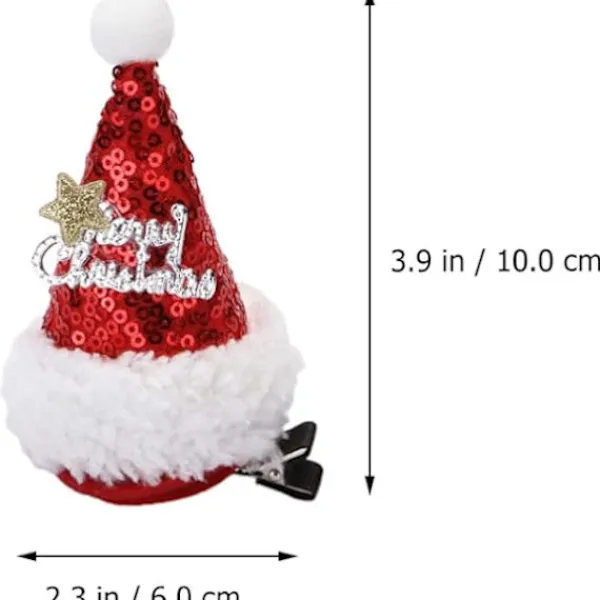 8 st Mini Julhatt Hårklämma Julhatt Hårband Glitter Tomtehatt Hårklämmor Hårprydnad Hårband Tomtehatt för Barn Vuxna Jultomte> Tillbehör