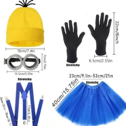 4 st Minions Halloween Kostymtillbehör för Vuxna-FA-> Dräkter