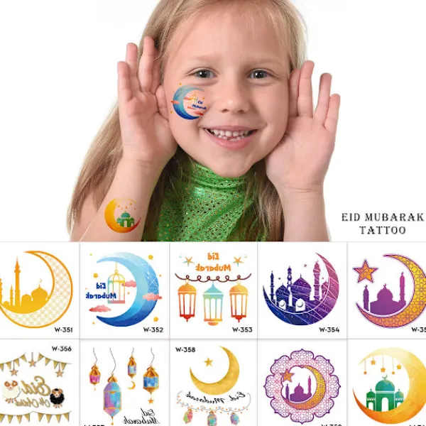 10 st Måne Tillfällig Tatuering Klistermärke Ekologi Falsk Tatuering> Smink