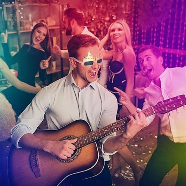 2 st Partysolglasögon med fingerpartyrekvisita Roliga glasögon Roliga glasögon Hipster solglasögon Vuxna barn fest Fancy dress kostymtillbehör> Tillbehör