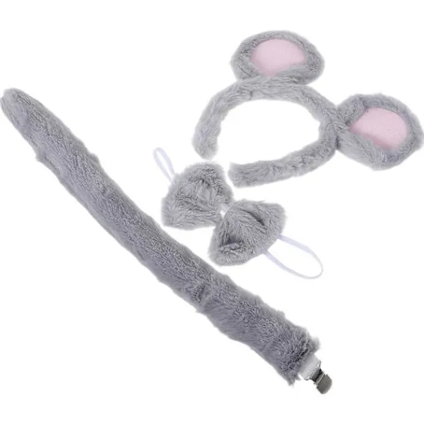 FMYSJ 3 st Plysch Mus Kostym Pannband med Öron, Fluga & Svans – Söt Tecknad Djuraccessoar för Halloweenfest Cosplay Utklädning för Vuxna (FMY) 23.00X18.00X1.50CM | Fyndiq> Tillbehör