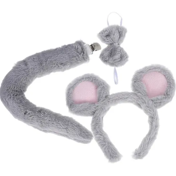 FMYSJ 3 st Plysch Mus Kostym Pannband med Öron, Fluga & Svans – Söt Tecknad Djuraccessoar för Halloweenfest Cosplay Utklädning för Vuxna (FMY) 23.00X18.00X1.50CM | Fyndiq> Tillbehör
