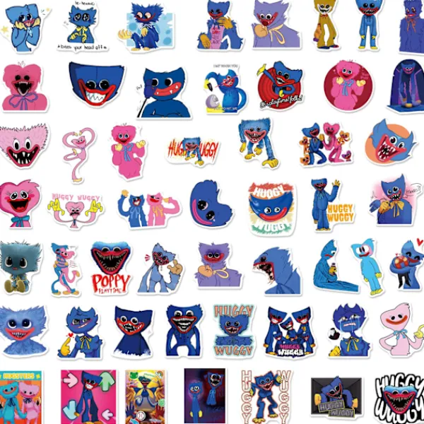 50 st Poppy Playtime Graffiti-dekaler för Laptop, Skateboard> Masker
