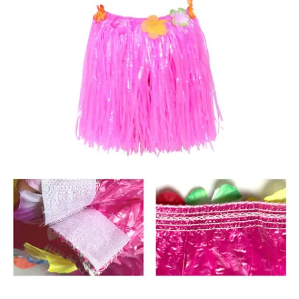 5 st/ set Hawaii Fancy Dress Gräskjol RÖD> Tillbehör