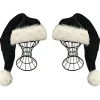 2 st svart tomteluva - Vuxen Deluxe svart och vit jultomteluva 2-pack> Tillbehör
