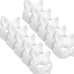 10 st Therian Mask Katt Räv Mask Therian Halloween Mask Therian kostym för barn Vuxna Tom mask för semesterfest & Therian> Masker