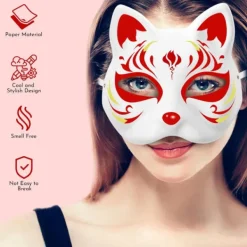 10 st Therian Masker Katt Rävmask Therian Halloween Mask Therian Kostym för Barn Vuxna Tom Mask för Jul Fest & Therian WELLNGS><noscript><img width=