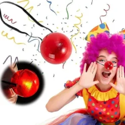 3 st Vuxen Barn Ljus Lysande Röd Näsa LED Clown Näsa Utklädningsrekvisita Scenrekvisita, 100% Helt Ny> Tillbehör