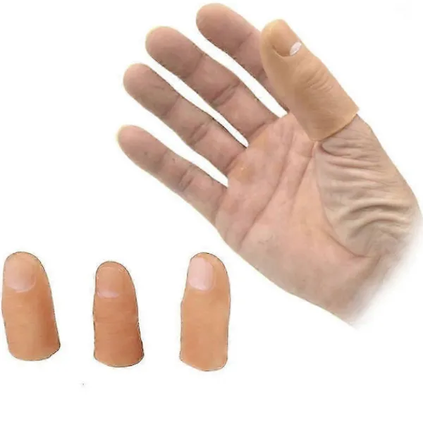 5 st/set Simuleringsfingerhylsa Falsk tumspets Finger Magi Skämt Trick Prop Leksaker Finger Trick Rekvisita Leksak Rolig Skämt Party Tillbehör jn> Smink