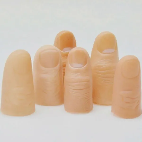 5 st/set Simuleringsfingerhylsa Falsk tumspets Finger Magi Skämt Trick Prop Leksaker Finger Trick Rekvisita Leksak Rolig Skämt Party Tillbehör jn> Smink
