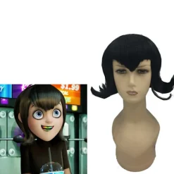 1 Styck Elf Hotel Vampyrdotter Mavis Omvänd Svart Sho> Peruker
