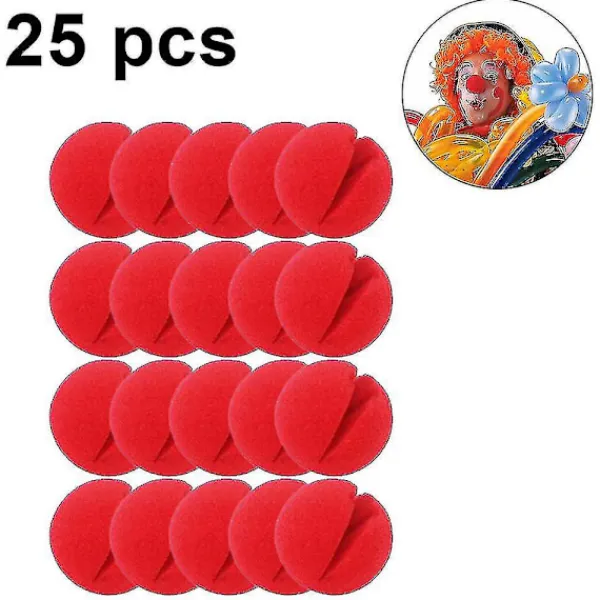 25 stycken Cirkus Clown Näsa Kostymer Jul Halloween Dekorationer> Tillbehör