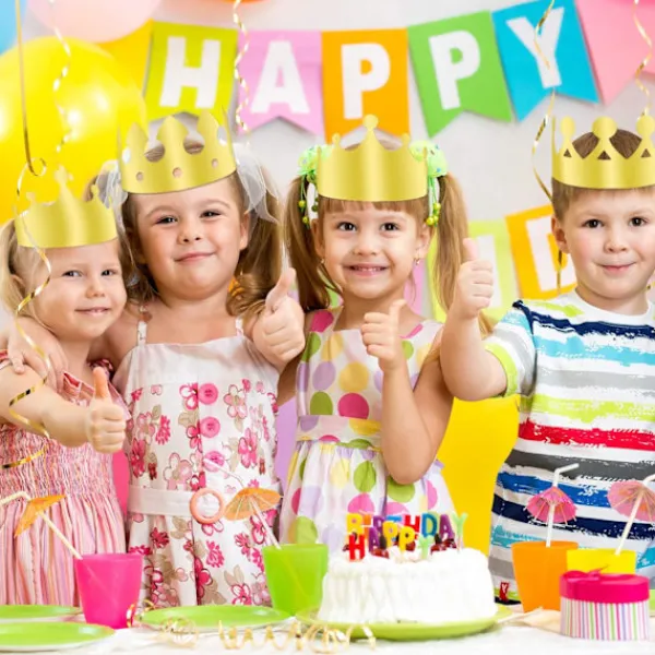 36 stycken gyllene kungakronor guldfolie papper party krona hatt mössa för födelsedagsfirande babyshower fotorekvisita (guld)> Huvudbonader