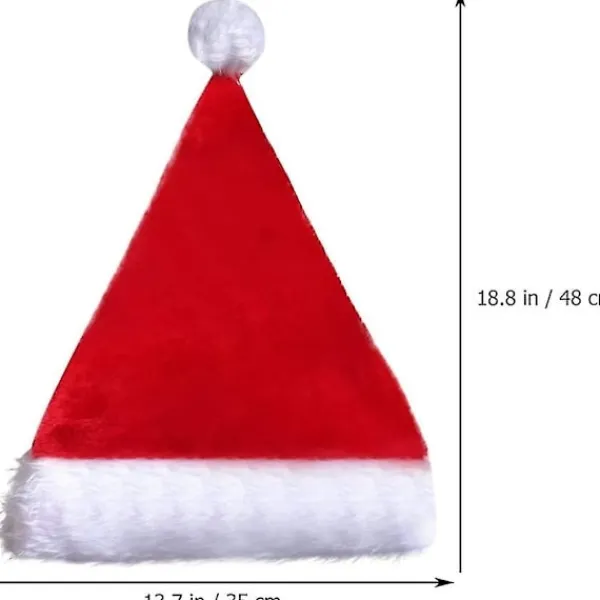 unbranded 2 stycken jultomteluvor med LED-ljus, julhatt som lyser upp, festhatt för vuxna, klassisk julhatt, nyårsfestdekoration> Huvudbonader