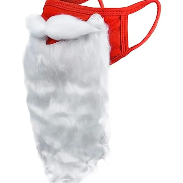 ATELA 3 uppsättningar med slutna masker Rolig skäggig jultomtekostym för vuxna till jul (One Size)> Tillbehör