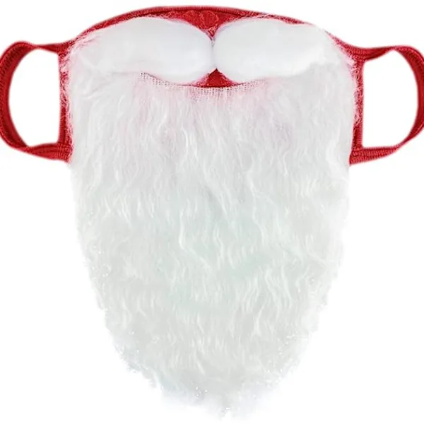 ATELA 3 uppsättningar med slutna masker Rolig skäggig jultomtekostym för vuxna till jul (One Size)> Tillbehör