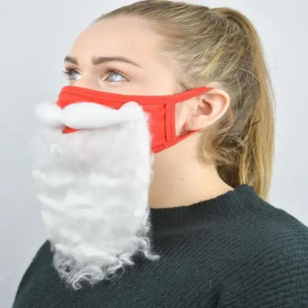 ATELA 3 uppsättningar med slutna masker Rolig skäggig jultomtekostym för vuxna till jul (One Size)> Tillbehör