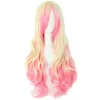 28" Vågig Lolita Cosplay Peruk Festperuk (Rosa/Beige)> Peruker
