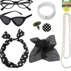 A-Accessories Damkläder 50-talets Es Damtillbehör Med Ffon F Vinta C, 100% Nytt> Tillbehör