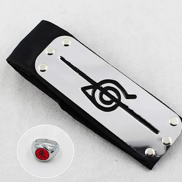 Akatsuki Itachi Kostym Cape Cosplay Akatsuki Uchiha Itachi Kostym Pannband Ring Halsband Ninja Tillbehör Anime Karneval Halloween Jul, storlek L> Dräkter