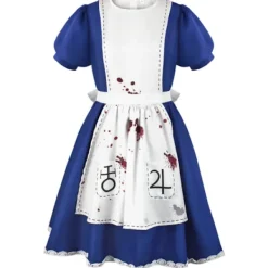 Alice Madness Returns Cosplay Maid Klänning för Karneval & Evenemang[YDE] XXL wig> Peruker