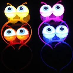 Alien Eyeball LED Hårdiadem Blinkande Hårband Barn Vuxen Hårband för Scen [HK] Yellow> Huvudbonader