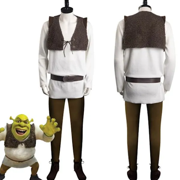 Alien Shrek Herrdräkt Anime Outfit Kostym Cosplay Barn Halloween Party Karneval Endast Kostym.i Endast Kostym-FA- Kids 120> Dräkter