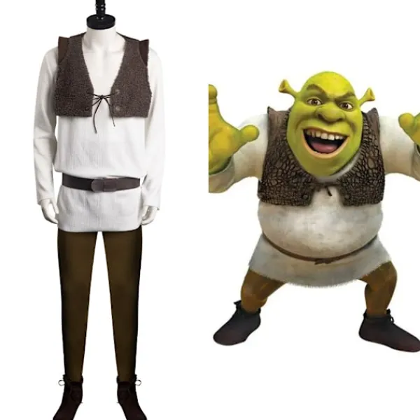 Alien Shrek Herrdräkt Anime Outfit Kostym Cosplay Barn Halloween Party Karneval Endast Kostym.i Endast Kostym-FA- Kids 120> Dräkter