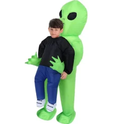Alien Uppblåsbar Kostym för Halloween Cosplay Grön Vuxen (150-190cm) Adult (150-190cm)> Dräkter