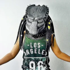 FMYSJ Alien Vs. Predator Cosplay Mask Predator Latex Mask Halloween Kostymrekvisita (FMY)><noscript><img width=