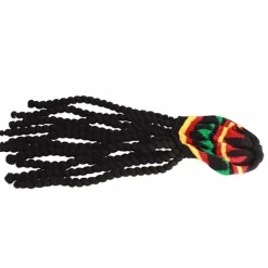 Andningsbar stickad baskerhatt med lång svart dreadlock-peruk för sommar, vinter, Halloween-fest><noscript><img width=