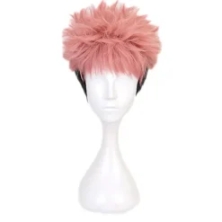 Aniem Jujutsu Kaisenyuji Itadori Smoky Pink Cosplay Peruk Flätad Syntetiskt Hår><noscript><img width=