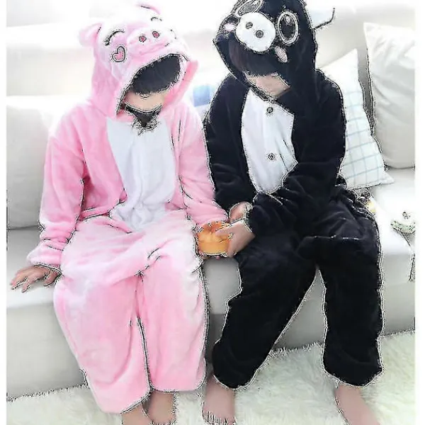 TryggHandla Animal Onesie Dam Flannel Pyjamas Set Vuxen Unisex Män Halloween Gris Cosplay Kostym Par-lingling} 10T(Height 125-134CM> Dräkter