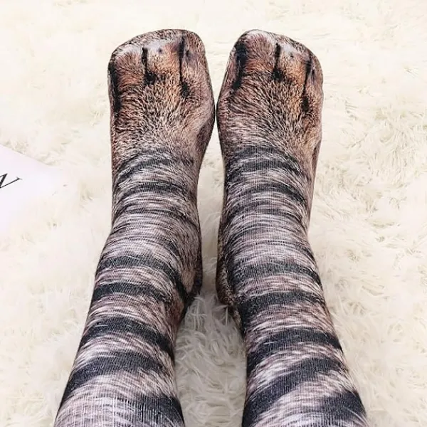Holocky Animal Paws Socks, roliga 3D Animal Socks> Masker