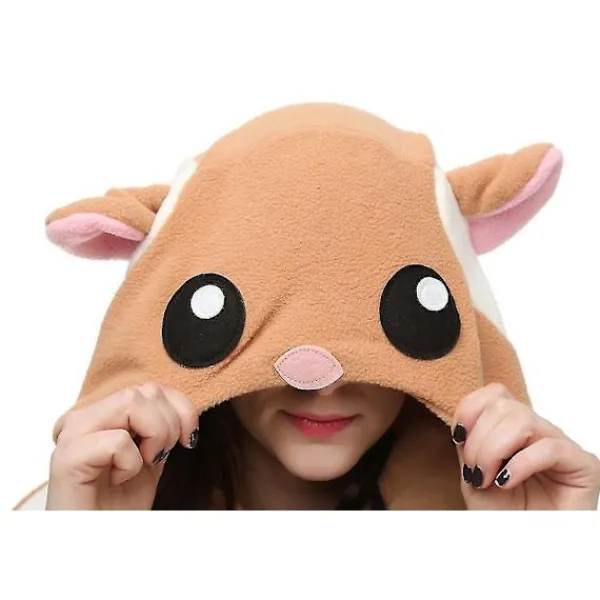 Animal Vuxen Kigurumi Flygande Quirrell Oneie Party Halloween Mu Pyjama Coplay Chipmunk Kotymer Ytterkläder Jumpuit L - Perfekt> Dräkter