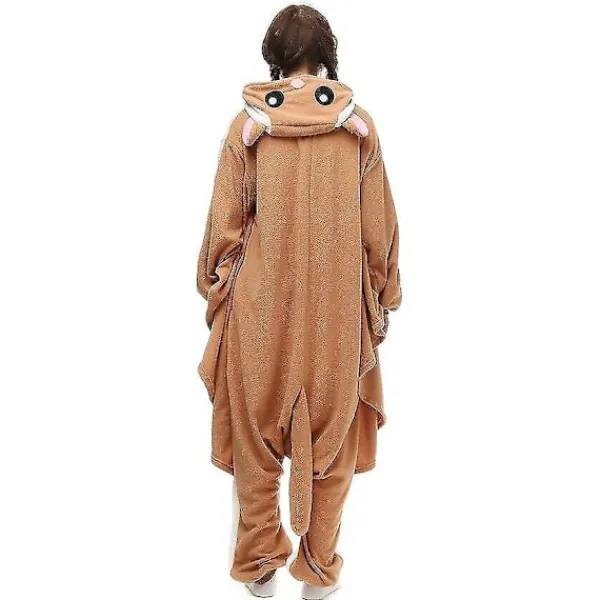 Animal Vuxen Kigurumi Flygande Quirrell Oneie Party Halloween Mu Pyjama Coplay Chipmunk Kotymer Ytterkläder Jumpuit L - Perfekt> Dräkter