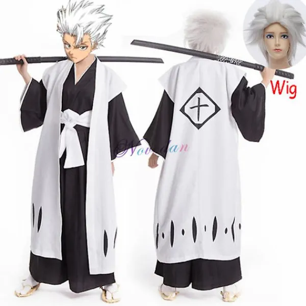 Blueday Anime Bleach Tohiro Hitugaya Touhirou Aizen ouuke Kyoraku hunui Coplay Cotume Death Divii 10th Captain Die Pa Kimono D_ia Only cotume> Dräkter