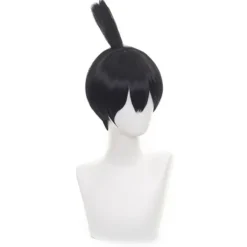 Anime Chainsaw Man Aki Hayakawa Cosplay Peruk Svart Tofs Stil><noscript><img width=