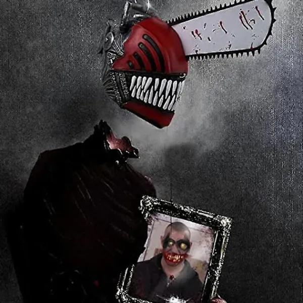 FMYSJ Anime Chainsaw Man Cosplay Latex Mask Skräck Blodig Pochita Denji Läskig Hjälm Huvudbonad Halloween Maskerad Party Kostym Rekvisita -NMAOV (FMY)> Masker